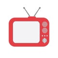 Vector illustration flat classic television, radio icon clip art