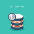 Vector illustration. Flat cloud computing background. Data storage network technology. Multimedia content ,web sites Royalty Free Stock Photo