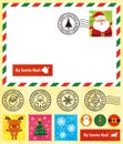 Christmas postcard,cute stamps,postmark.