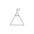 Flag, mountain, startup icon. Vector illustration, flat design