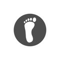 Foot, leg, print icon. Vector illustration, flat design Royalty Free Stock Photo