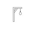 Gallows, death icon. Vector illustration, flat design Royalty Free Stock Photo