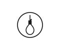 Gallows rope icon. Vector illustration, flat design Royalty Free Stock Photo