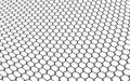 Vector grid metal chain link isolated on white background. Royalty Free Stock Photo