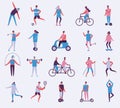 Group people of different kinds of sport Royalty Free Stock Photo