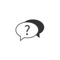 Help, query, question mark, support icon. Vector illustration, flat design Royalty Free Stock Photo