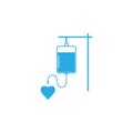 IV bag icon. Vector illustration, flat design.