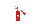 Safety, rire, fire extinguisher icon. Vector illustration, flat design Royalty Free Stock Photo