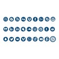 Social media icon button for your name card , banner, website, application, or else