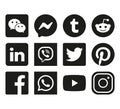 18, October, 2019. Minsk, Belarus. Social networks icons. Vector illustration, flat design