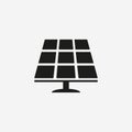 Solar panel icon. Vector illustration, flat design Royalty Free Stock Photo