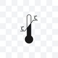 Temperature limitation symbol. Vector illustration, flat design.