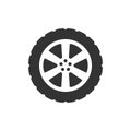 Transport tire icon. Vector illustration, flat design