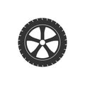 Transport tire icon. Vector illustration, flat design