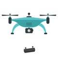 Vector Illustration Of Flat Drone