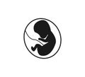 Embryo, fetus, pregnancy icon. Vector illustration. Flat