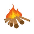Vector illustration of a flat fire style. Icon for the Internet. Royalty Free Stock Photo