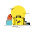 Flat icon Summer Travel Pack Royalty Free Stock Photo