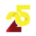 Flat logo design, 3D 25 figure logo template