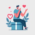 Vector Illustration Flat Love Heart for Valentines Day 14