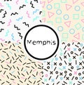 Collection Memphis seamless pattern