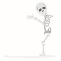 Skeleton cartoon character hold a blank sign Royalty Free Stock Photo