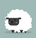 Cute black little sheep vector Royalty Free Stock Photo