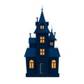 Halloween haunted house cute vector illustration