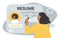 Vector illustration in a flat style on the theme of hr, employee recruiting