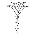 Vector illustration of a flower in doodle style Royalty Free Stock Photo