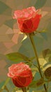 Vector illustration of flowers red roses.