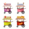 Vector illustration of food truck icon designs.