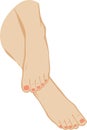 vector illustration of a foot of feet
