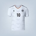 Vector illustration of football t-shirt template