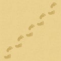 Vector illustration of footprints on beach
