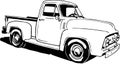 1953 Ford Pickup Illustration Royalty Free Stock Photo