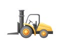 Vector illustration Forklift loader warehouse