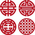 Four chinese coaster for laser cutting or ploter.