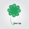 Vector illustration of four leaved clover set for saint Patricks day Royalty Free Stock Photo