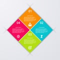 Vector illustration of four square infographics