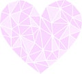 Vector Illustration with fractal zentangle pink heart