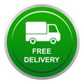 Free delivery button Royalty Free Stock Photo