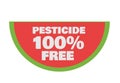 free pesticide watermelon fruit product tag design vector illustration