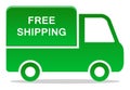 Free shipping button Royalty Free Stock Photo