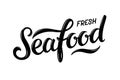 Fresh seafood calligraphy logo