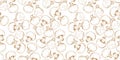 fresh tasty brown champignon mushroom food ingredient repeat seamless pattern doodle cartoon style packaging wallpaper