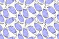 fresh vegetable purple eggplant food repeat seamless pattern doodle cartoon style wallpaper