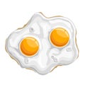 Vector illustration Fried chicken Egg