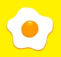 Vector Fried Egg Isolated Food Background Royalty Free Stock Photo