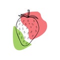 Vector Illustration of a Fruit Logo Strawberry Fresh Fruit Red Color, Available In The Market Can Be For Fruit Juice Or For Body